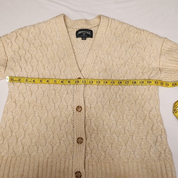 American Eagle Chunky Oversized V-neck Button Sweater Size S - Picture 9 of 11